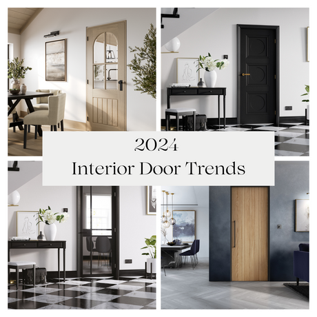 This is an image showing some of the most in trend interior doors in 2024