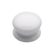 This is an image of a Heritage Brass - Cabinet Knob Plain White 38mm with Porcelain base, 5038 that is available to order from T.H Wiggans Ironmongery in Kendal.