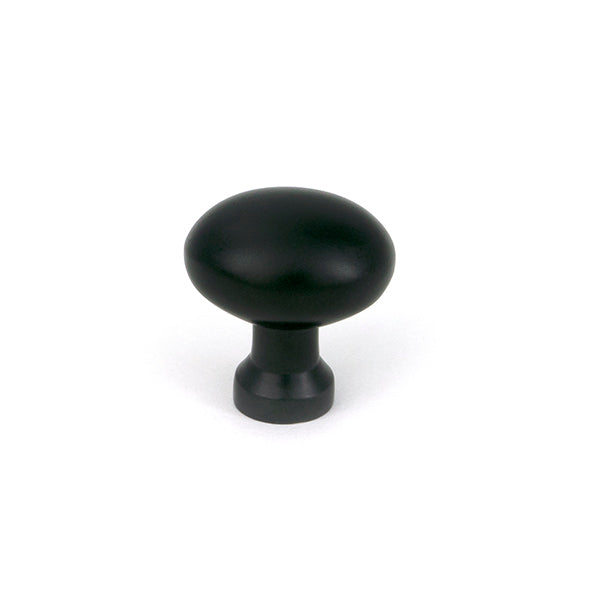 This is an image of From The Anvil - Matt Black Moore Cabinet Knob - 25mm available to order from T.H. Wiggans Ironmongery in Kendal.