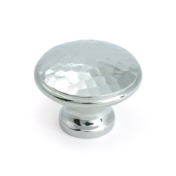 This is an image of From The Anvil - Polished Chrome Hammered Cabinet Knob - Large available to order from T.H. Wiggans Ironmongery in Kendal.