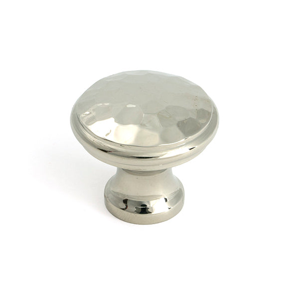 This is an image of From The Anvil - Polished Nickel Hammered Cabinet Knob - Medium available to order from T.H. Wiggans Ironmongery in Kendal.