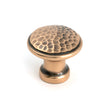 This is an image of From The Anvil - Polished Bronze Hammered Cabinet Knob - Medium available to order from T.H. Wiggans Ironmongery in Kendal.