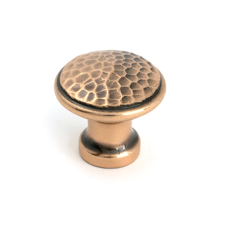 This is an image of From The Anvil - Polished Bronze Hammered Cabinet Knob - Medium available to order from T.H. Wiggans Ironmongery in Kendal.