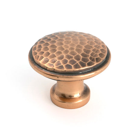 This is an image of From The Anvil - Polished Bronze Hammered Cabinet Knob - Large available to order from T.H. Wiggans Ironmongery in Kendal.