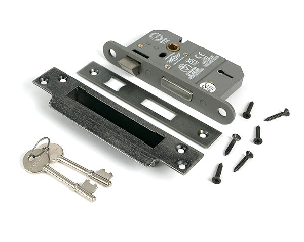 From The Anvil - Pewter 2½" 5 Lever BS Sash Lock
