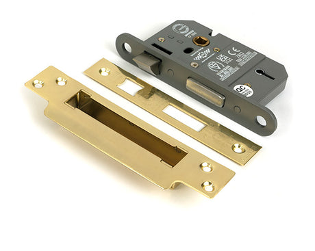This is an image of From The Anvil - Polished Brass 2½" 5 Lever BS Sash Lock available to order from T.H. Wiggans Ironmongery in Kendal.