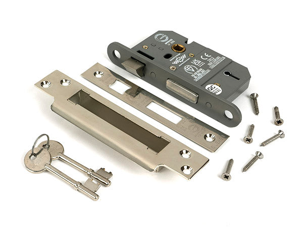 From The Anvil - Polished Nickel 2½" 5 Lever BS Sash Lock