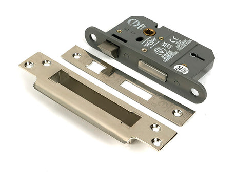This is an image of From The Anvil - Polished Nickel 2½" 5 Lever BS Sash Lock available to order from T.H. Wiggans Ironmongery in Kendal.