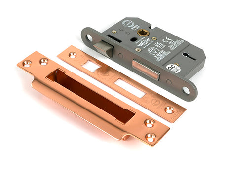 This is an image of From The Anvil - Polished Bronze 2½" 5 Lever BS Sash Lock available to order from T.H. Wiggans Ironmongery in Kendal.
