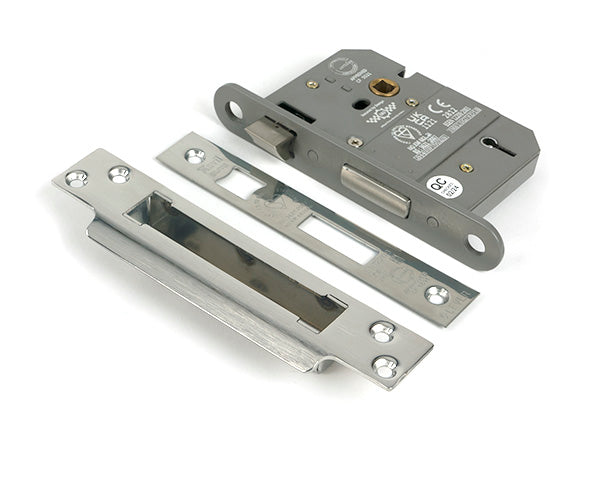 This is an image of From The Anvil - Polished SS 3" 5 Lever BS Sash Lock available to order from T.H. Wiggans Ironmongery in Kendal.
