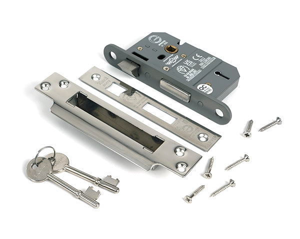 From The Anvil - Polished Chrome 2½" 5 Lever BS Sash Lock KA