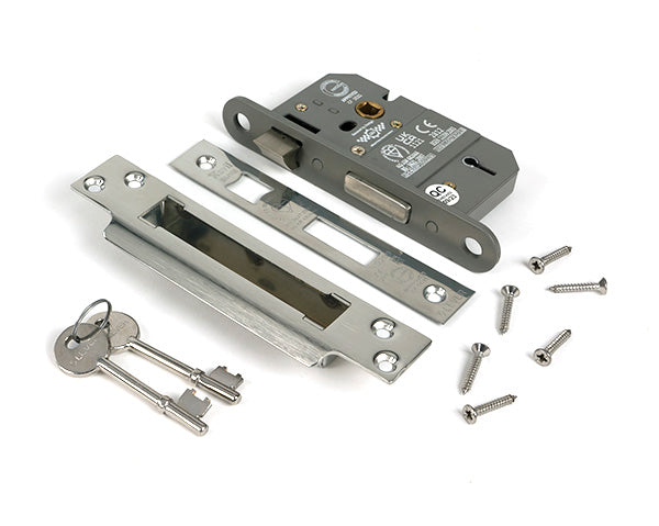 From The Anvil - Polished SS 2½" 5 Lever BS Sash Lock KA