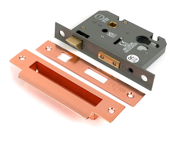 This is an image of From The Anvil - Polished Bronze 3" Euro Profile Sash Lock available to order from T.H. Wiggans Ironmongery in Kendal.