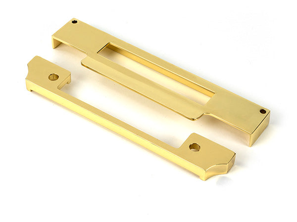 This is an image of From The Anvil - Polished Brass ½" Rebate Kit for Euro Sash Lock available to order from T.H. Wiggans Ironmongery in Kendal.