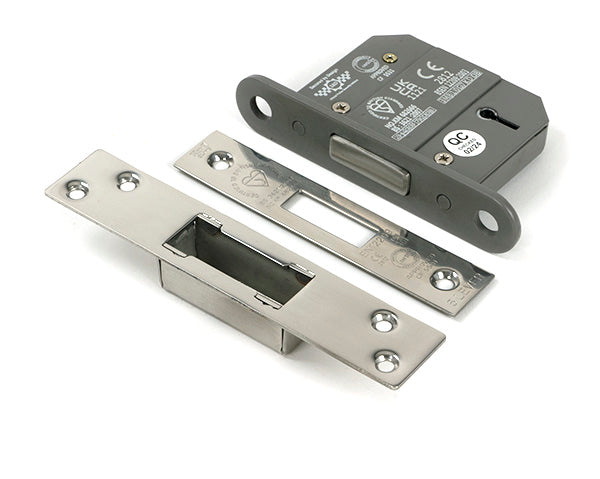 This is an image of From The Anvil - Polished Chrome 2½" 5 Lever BS Dead Lock available to order from T.H. Wiggans Ironmongery in Kendal.