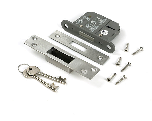 From The Anvil - Satin Chrome 2½" 5 Lever BS Dead Lock