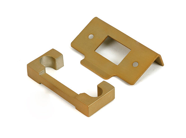 This is an image of From The Anvil - Satin Brass ½" Rebate Kit for Deadbolt available to order from T.H. Wiggans Ironmongery in Kendal.