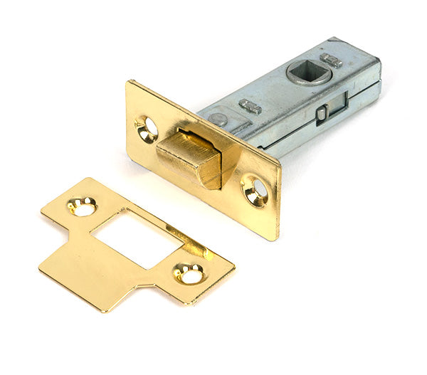 This is an image of From The Anvil - Polished Brass 2½" Tubular Mortice Latch available to order from T.H. Wiggans Ironmongery in Kendal.