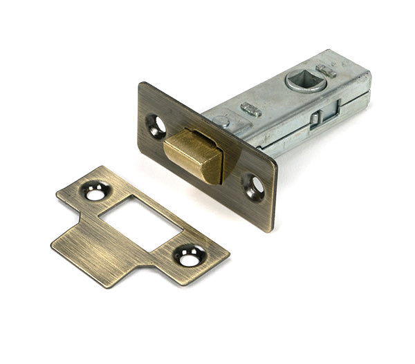 This is an image of From The Anvil - Aged Brass 2½" Tubular Mortice Latch available to order from T.H. Wiggans Ironmongery in Kendal.
