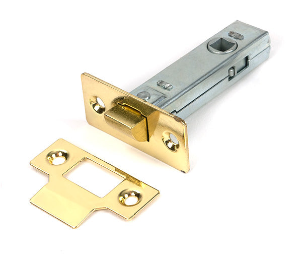 This is an image of From The Anvil - Polished Brass 3" Tubular Mortice Latch available to order from T.H. Wiggans Ironmongery in Kendal.