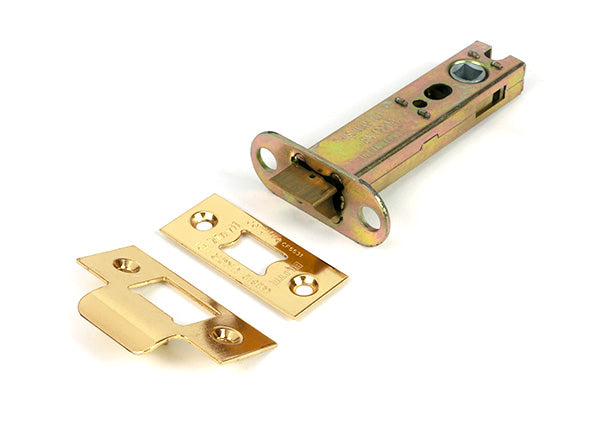 This is an image of From The Anvil - Polished Brass 4" Heavy Duty Latch available to order from T.H. Wiggans Ironmongery in Kendal.
