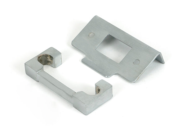 This is an image of From The Anvil - Satin Chrome ½" Rebate Kit for Heavy Duty Latch available to order from T.H. Wiggans Ironmongery in Kendal.