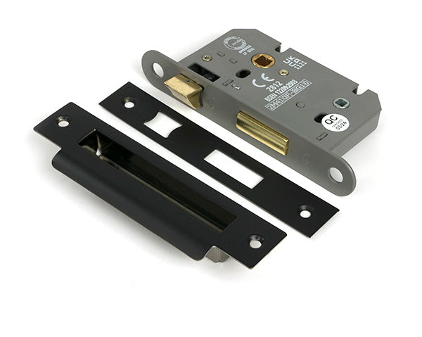 This is an image of From The Anvil - Aged Bronze 2½" Heavy Duty Bathroom Mortice Lock available to order from T.H. Wiggans Ironmongery in Kendal.