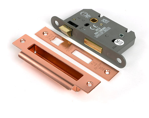 This is an image of From The Anvil - Polished Bronze 2½" Heavy Duty Bathroom Mortice Lock available to order from T.H. Wiggans Ironmongery in Kendal.