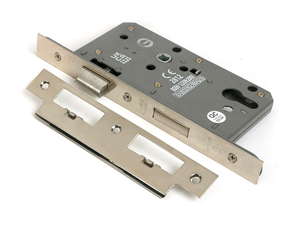 This is an image of From The Anvil - Polished Nickel Euro Din Sash Lock - 60mm Backset/72mm Centre available to order from T.H. Wiggans Ironmongery in Kendal.