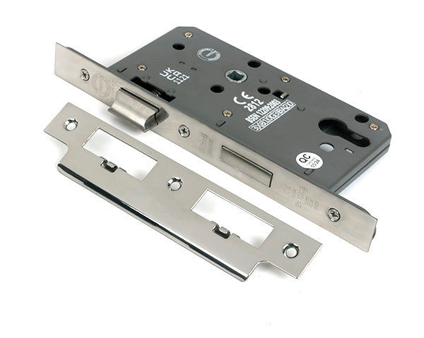 This is an image of From The Anvil - Polished Chrome Euro Din Sash Lock - 60mm Backset/72mm Centre available to order from T.H. Wiggans Ironmongery in Kendal.