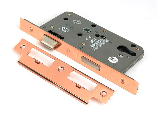 This is an image of From The Anvil - Polished Bronze Euro Din Sash Lock - 60mm Backset/72mm Centre available to order from T.H. Wiggans Ironmongery in Kendal.