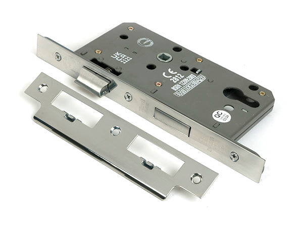 This is an image of From The Anvil - Polished SS Euro Din Sash Lock - 60mm Backset/72mm Centre available to order from T.H. Wiggans Ironmongery in Kendal.