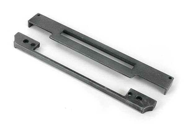 This is an image of From The Anvil - Pewter ½" Rebate Kit for Euro Din Sash Lock available to order from T.H. Wiggans Ironmongery in Kendal.
