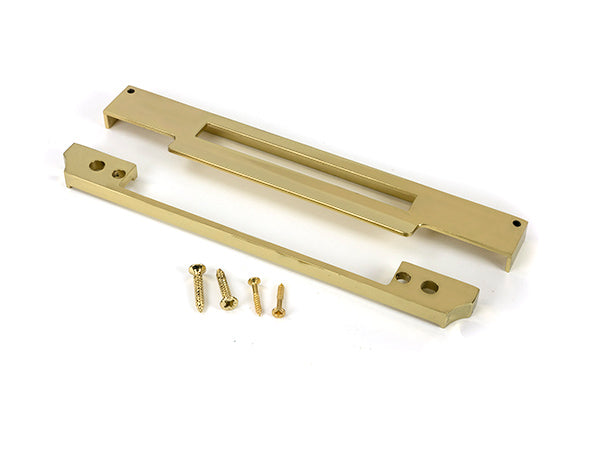 From The Anvil - Polished Brass ½" Rebate Kit for Euro Din Sash Lock