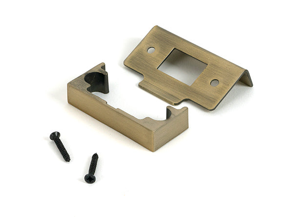 From The Anvil - Aged Brass ½" Rebate Kit for Tubular Mortice Latch