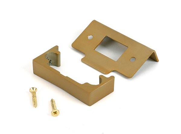 From The Anvil - Satin Brass ½" Rebate Kit for Tubular Mortice Latch