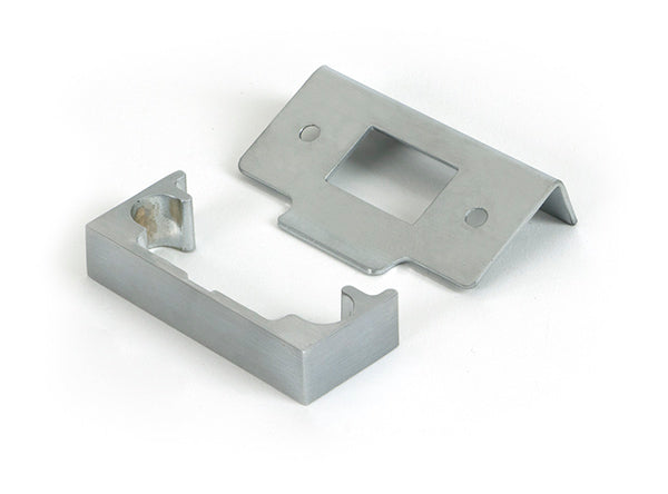 This is an image of From The Anvil - Satin Chrome ½" Rebate Kit for Tubular Mortice Latch available to order from T.H. Wiggans Ironmongery in Kendal.