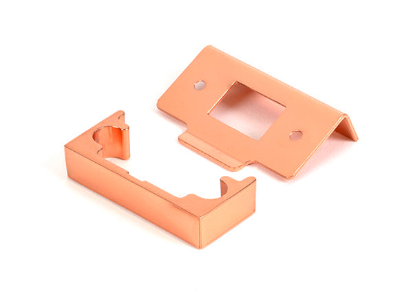 This is an image of From The Anvil - Polished Bronze ½" Rebate Kit for Tubular Mortice Latch available to order from T.H. Wiggans Ironmongery in Kendal.