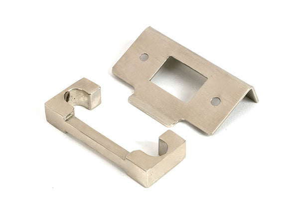 This is an image of From The Anvil - Polished Nickel ½" Rebate Kit for Heavy Duty Latch available to order from T.H. Wiggans Ironmongery in Kendal.