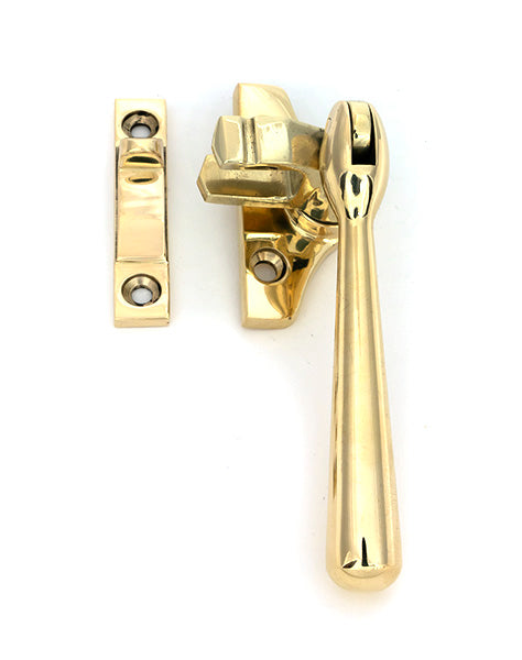 From The Anvil - Polished Brass Night-Vent Locking Newbury Fastener (Steel Window)