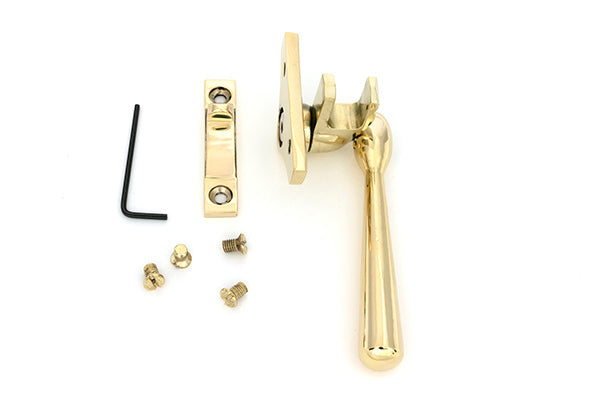 From The Anvil - Polished Brass Night-Vent Locking Newbury Fastener (Steel Window)