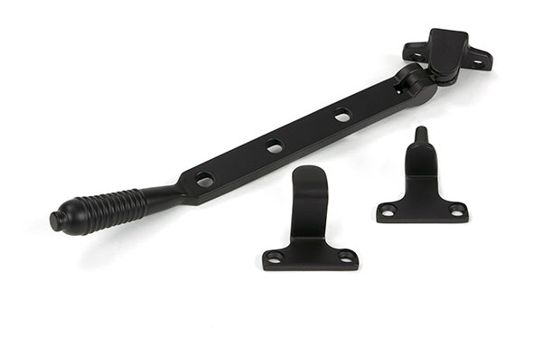 This is an image of From The Anvil - Aged Bronze 8" Reeded Stay (Steel Window) available to order from T.H. Wiggans Ironmongery in Kendal.