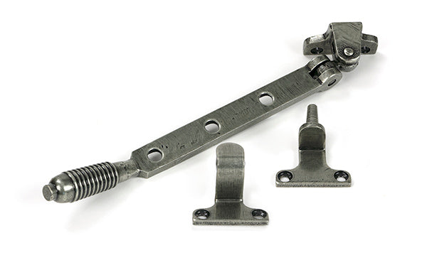 This is an image of From The Anvil - Pewter 8" Reeded Stay (Steel Window) available to order from T.H. Wiggans Ironmongery in Kendal.