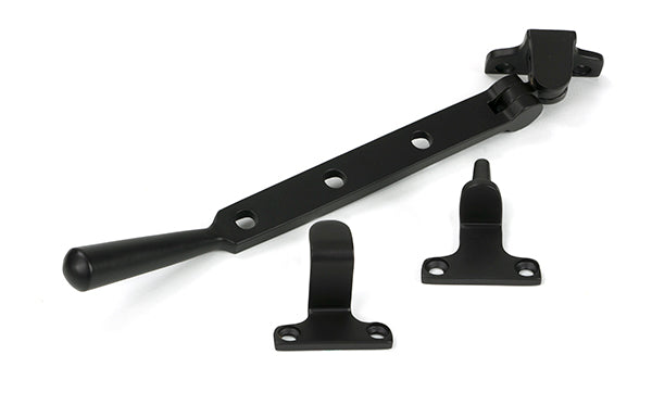 This is an image of From The Anvil - Aged Bronze 8" Newbury Stay (Steel Window) available to order from T.H. Wiggans Ironmongery in Kendal.