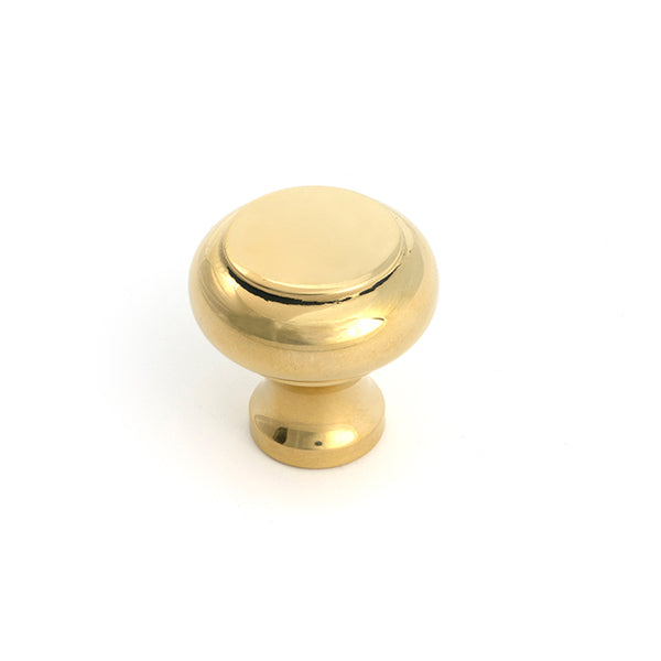 This is an image of From The Anvil - Polished Brass Regency Cabinet Knob - Small available to order from T.H. Wiggans Ironmongery in Kendal.