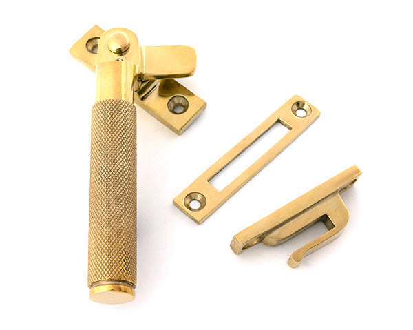 This is an image of From The Anvil - Polished Brass Locking Brompton Fastener – LH available to order from T.H. Wiggans Ironmongery in Kendal.