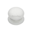 This is an image of a Heritage Brass - Cabinet Knob White Crackle 32mm with Porcelain base, 7032 that is available to order from T.H Wiggans Ironmongery in Kendal.