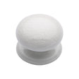 This is an image of a Heritage Brass - Cabinet Knob White Crackle 38mm with Porcelain base, 7038 that is available to order from T.H Wiggans Ironmongery in Kendal.