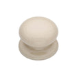This is an image of a Heritage Brass - Cabinet Knob Cream Crackle 32mm with Porcelain base, 8032 that is available to order from T.H Wiggans Ironmongery in Kendal.