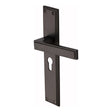 This is an image of a Heritage Brass - Atlantis Long Euro Profile Matt Bronze finish, atl6748-mb that is available to order from T.H Wiggans Ironmongery in Kendal.